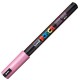 UNIBALL MARCADOR POSCA PC-1MR NO PERMANENTE PUNTA EXTRAFINA 0.7MM ROSA METÁLICO